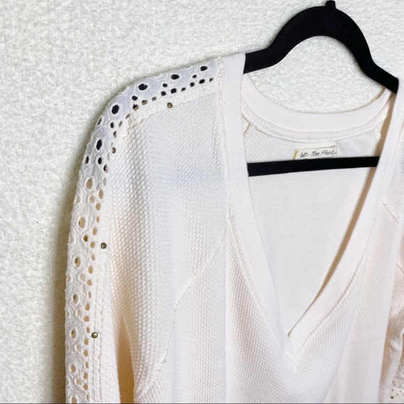 {We the Free} textured eyelet long sleeve top - Picture 2 of 6